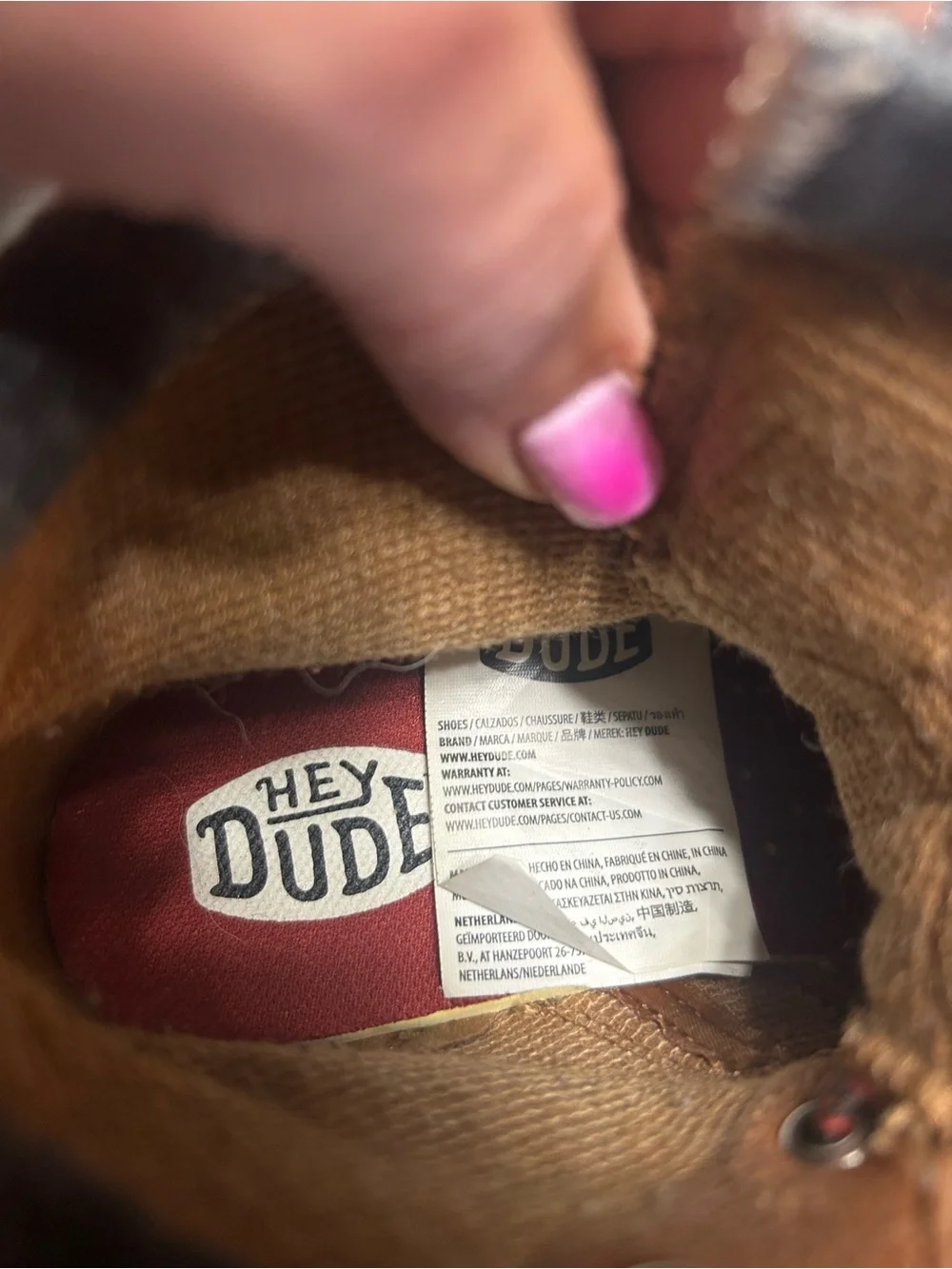 Hey Dude Brown and Rust Casual Lace-Up Shoes
